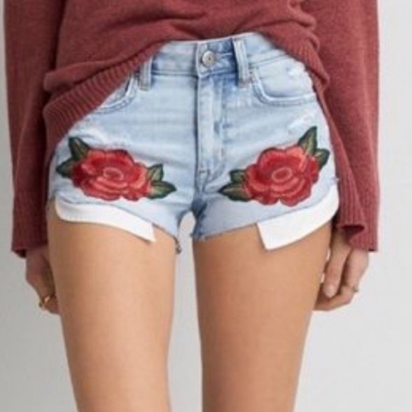 American Eagle Outfitters Pants - American Eagle rose jean shorts
